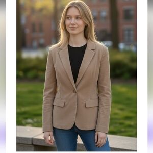 "Forever 21" XS (Size 0/2) Vintage Courdoroy Tan Blazer/Jacket Never Worn
